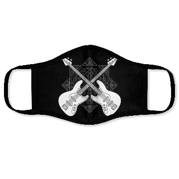 Discover Bass Guitar Bassist Pattern Face Masks