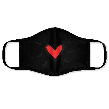 Discover Heart, Beating Heart, Big Hear, Love Heart Face Masks