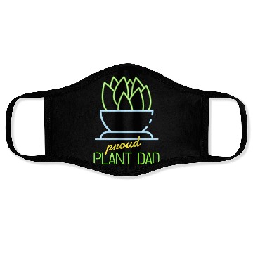 Discover Proud Plant Dad Neon Style Face Masks