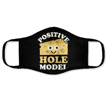 Discover Positive Hole Model Swiss Cheese Lover Face Masks