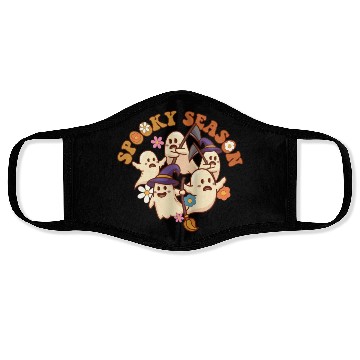 Discover Halloween Spooky Season Boo Ghost Grim Reaper Face Masks