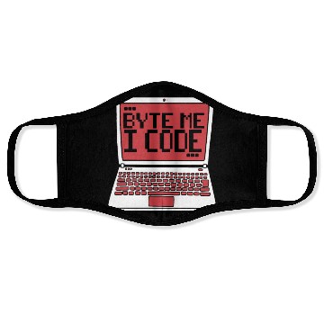 Discover Byte Me I Code Coder Engineer Full Stack Software Face Masks