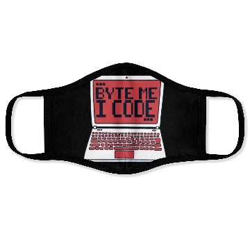 Discover Byte Me I Code Coder Engineer Full Stack Software Face Masks
