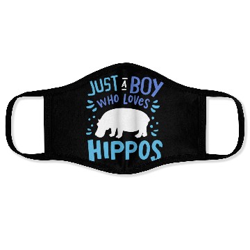 Discover Kids Hippo Hippopotamus Just A Boy Who Loves Hippo Face Masks