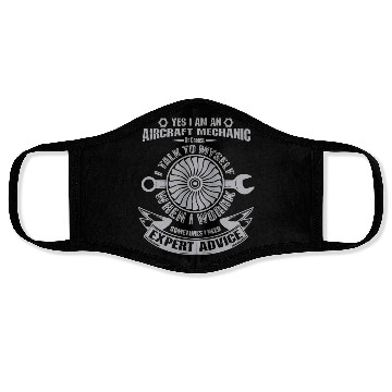 Discover I m An Aircraft Mechanic Face Masks