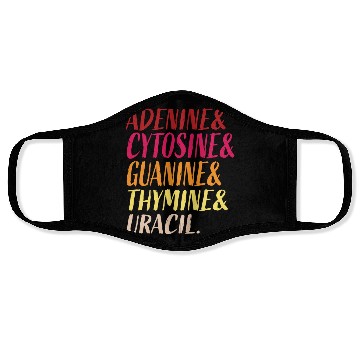 Discover Nucleobases Biology Teacher DNA Biologist Face Masks