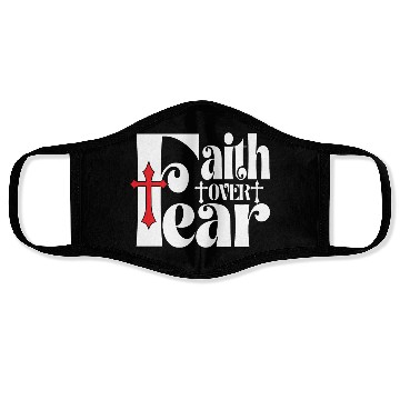 Discover Faith Over Fear Love Jesus Christian Christmas Face Masks