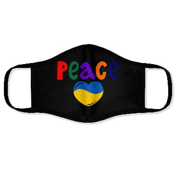 Discover Heart peace ukraine colors Peace Face Masks