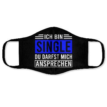 Discover I'm Single! Funny Solo Single Men Bachelor Face Masks