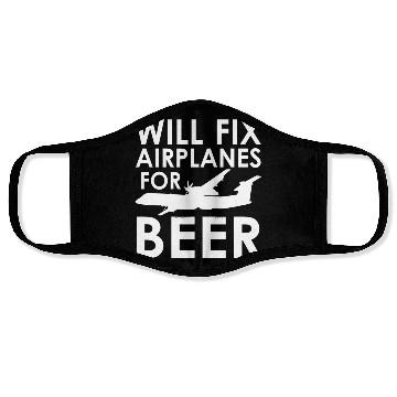 Discover Airplane fix for beer Face Masks