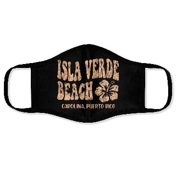 Discover Isla Verde beach Carolina Puerto Rico Face Masks