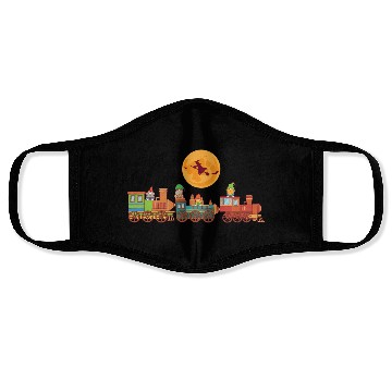 Discover Spooky Halloween Ghost Train Gnomes Boo Trick Or Face Masks