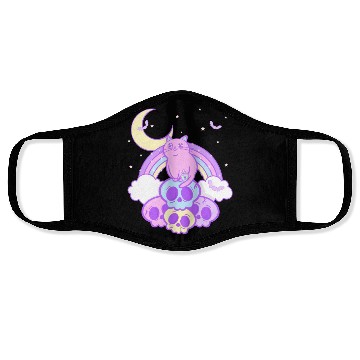 Discover Pastel Goth Cat Skull Lover Cute Gothic Yami Face Masks