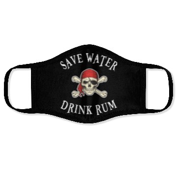 Discover Save Water Drink Rum Face Masks