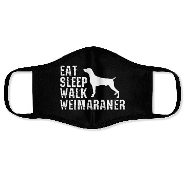 Discover Eat Sleep Walk Weimaraner Face Masks