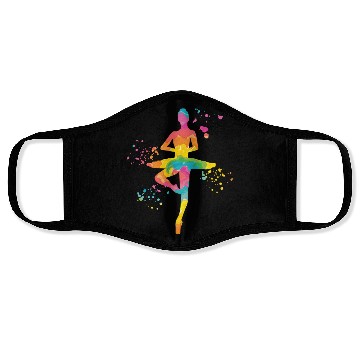Discover Ballet Dancer Colorsplash Ballerina Face Masks