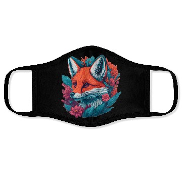 Discover Fox Cub with Flowers Face Masks