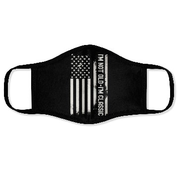 Discover I m Not Old I m Classic American Flag Face Masks