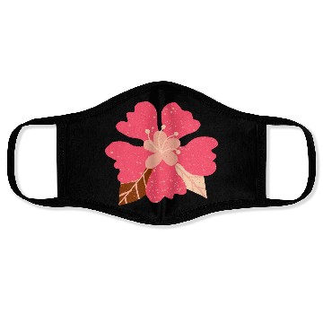 Discover Hot Pink Hibiscus Flower Face Masks