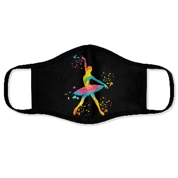 Discover Ballet Dancer Colorsplash Ballerina Face Masks