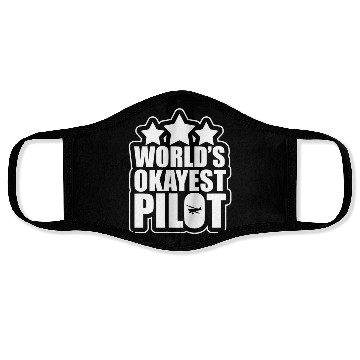 Discover Funny World s Okayest Pilot Airplane Face Masks