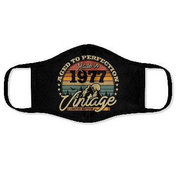 Discover Vintage 1977 Birthday Gift Face Masks