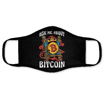 Discover Cryptocurrency Ask Me About Bitcoin Stock Market Face Masks