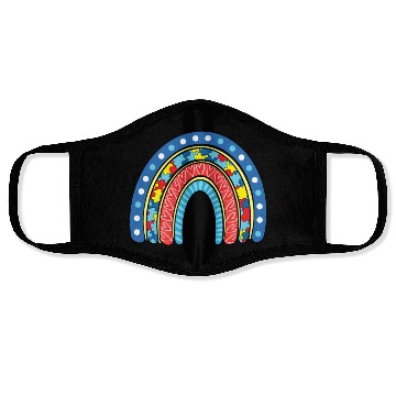 Discover Autism Rainbow Face Masks