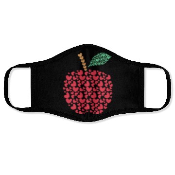 Discover Heart Apple Teacher Valentines Day Gift Face Masks