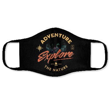 Discover Adventure Explore The Nature Graphic Face Masks