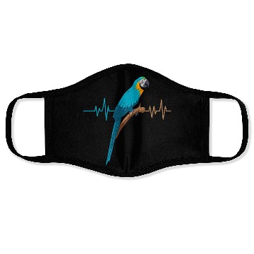 Discover Macaw Heart Beat Parrot Bird Parrots Macaws Face Masks