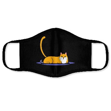 Discover lucky ginger cat Face Masks