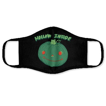 Discover Hollow Inside - Punny Green Jack-o-Lantern Pumpkin Face Masks