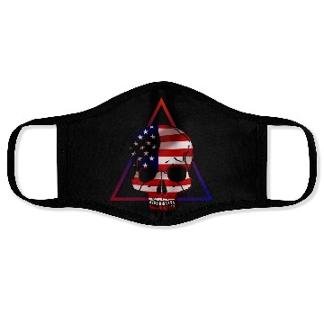 Discover American flag skull Face Masks