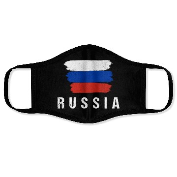 Discover Painted Russia Flag Russian Flag Fan Face Masks
