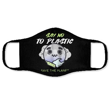 Discover Say No To Plastic Save The Planet Face Masks