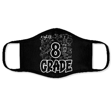 Discover 8th Eighth Grade Typography Back To School Team Face Masks