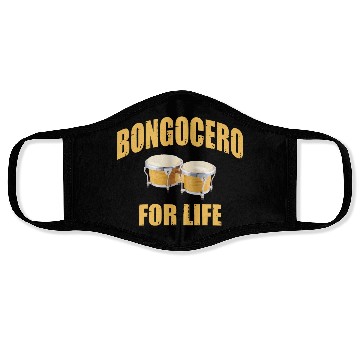 Discover Bongocero for life bongo drums Face Masks