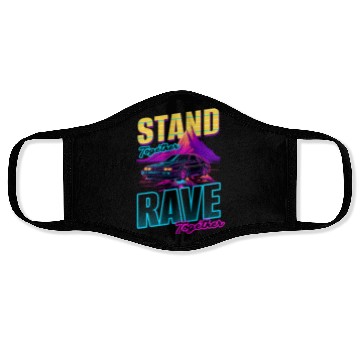 Discover Edm Rave Stand Rave Together Synthwave Face Masks