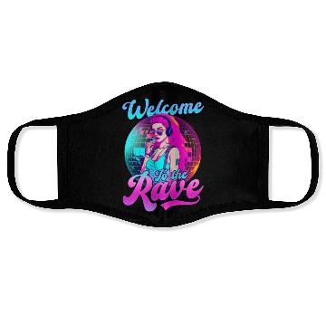 Discover Edm Rave Welcome To Rave Face Masks