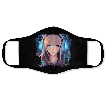 Discover Aria Vox // Cyberpunk Girl Face Masks