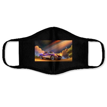 Discover Car in Galaxy World Face Masks