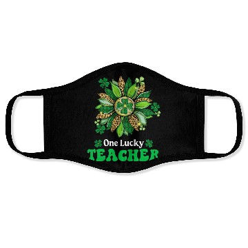 Discover One Lucky Teacher St Patrick s Day Sunflower Face Masks