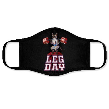 Discover Leg Day Siamese Weight Lifting Squat Gym Face Masks