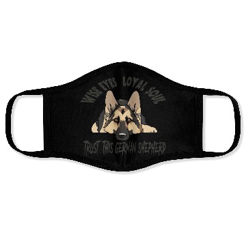 Discover German Shepherd Guard Dog For Security Protection Face Masks