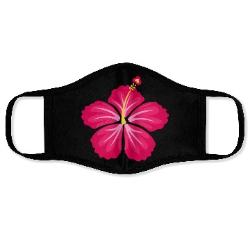 Discover Pink Hibiscus Flower Face Masks