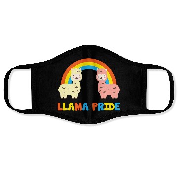 Discover Llama Pride Alpaca Gay Fun Sweet Rainbow Face Masks