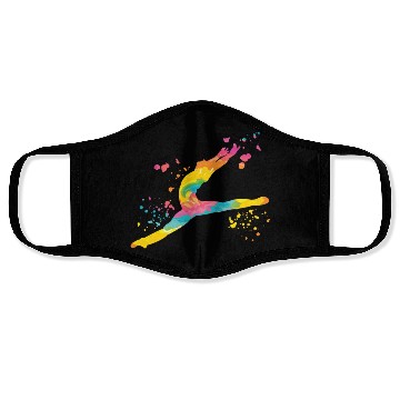 Discover Ballet Dancer Colorsplash Man Ballerino Face Masks