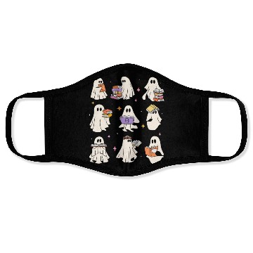 Discover Teacher Halloween Ghost Read Books Reading Teacher Face Masks
