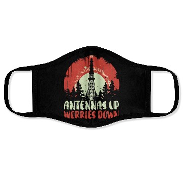 Discover Ham Radio Operator Morse Code Radioactivity Face Masks